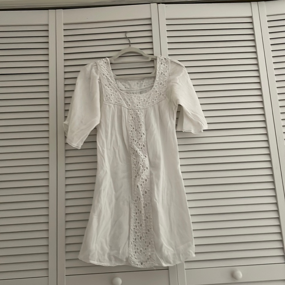 White linen cover up